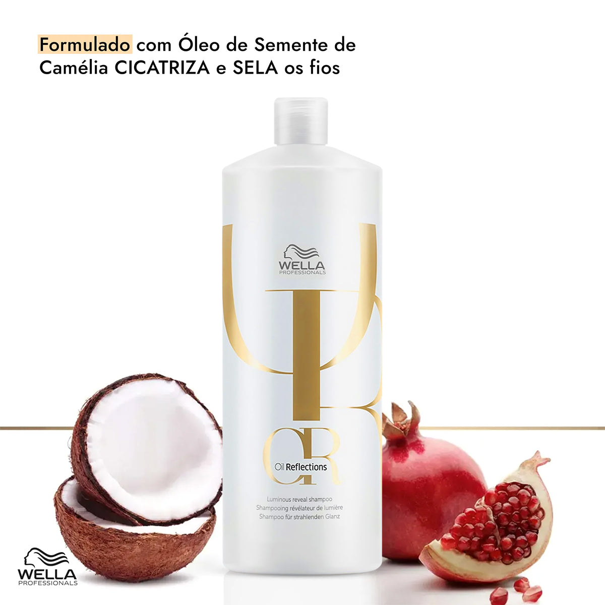 Kit Wella Professionals Oil Reflections Shampoo Máscara Oil 30 (3 Produtos)