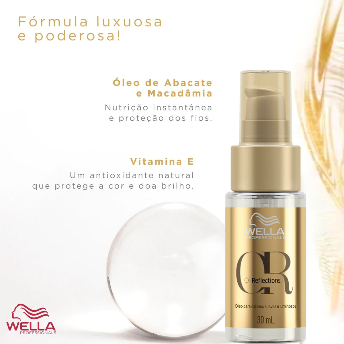 Kit Wella Professionals Oil Reflections Shampoo Máscara Oil 30 (3 Produtos)