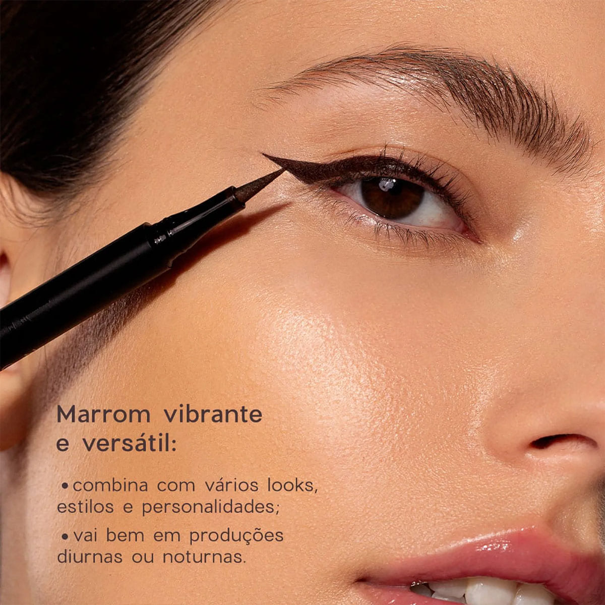 Océane Edition Line My Eyes Marrom - Caneta Delineadora