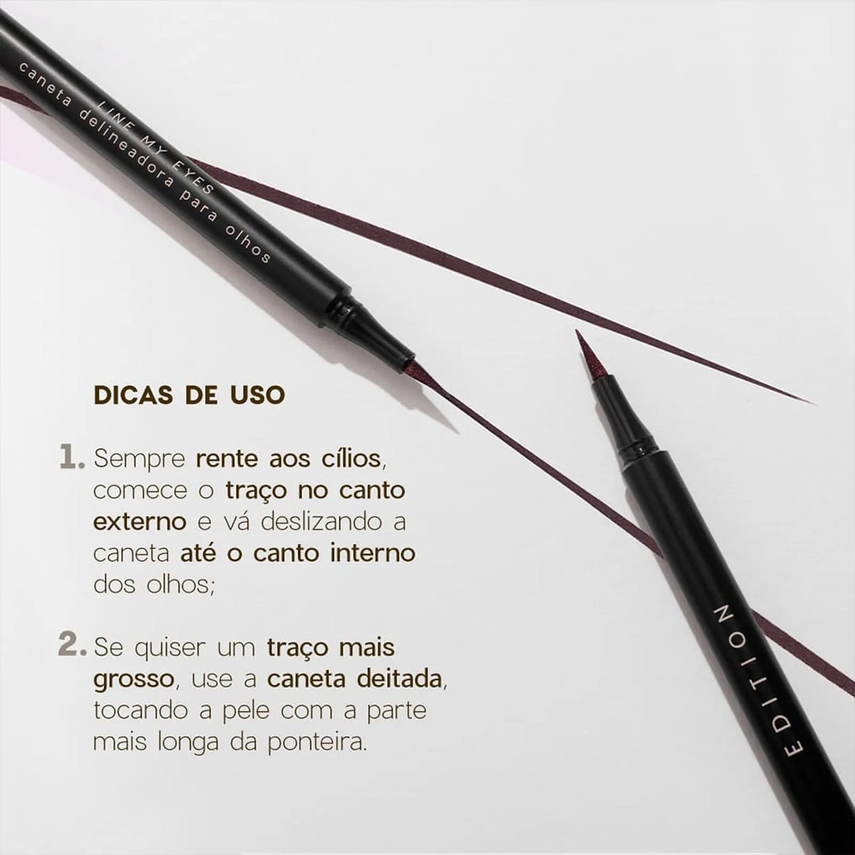Océane Edition Line My Eyes Marrom - Caneta Delineadora