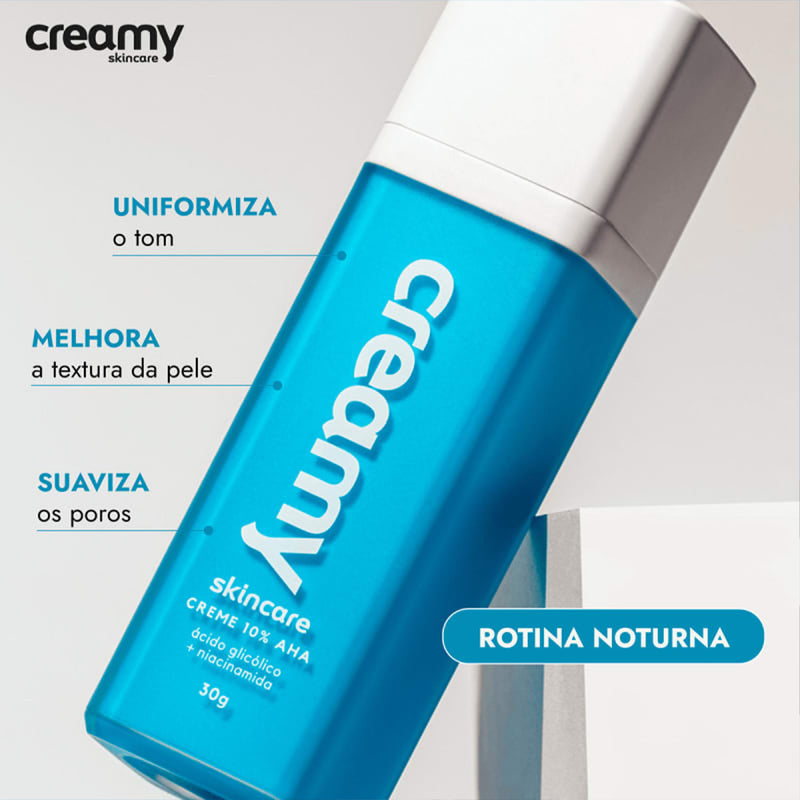 Creamy Skincare Ácido Glicólico - Creme Redutor De Linhas 30G