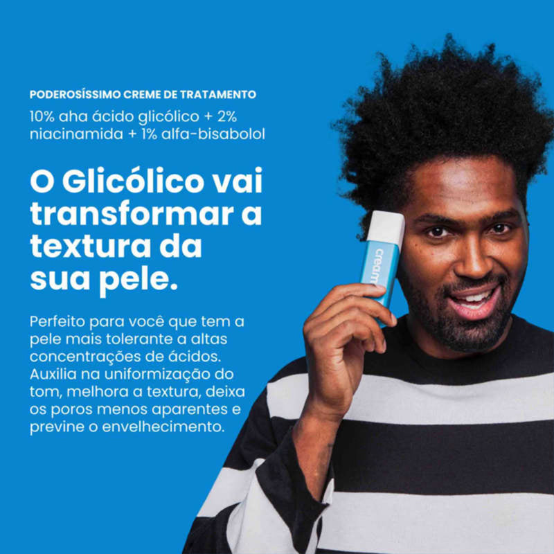 Creamy Skincare Ácido Glicólico - Creme Redutor De Linhas 30G