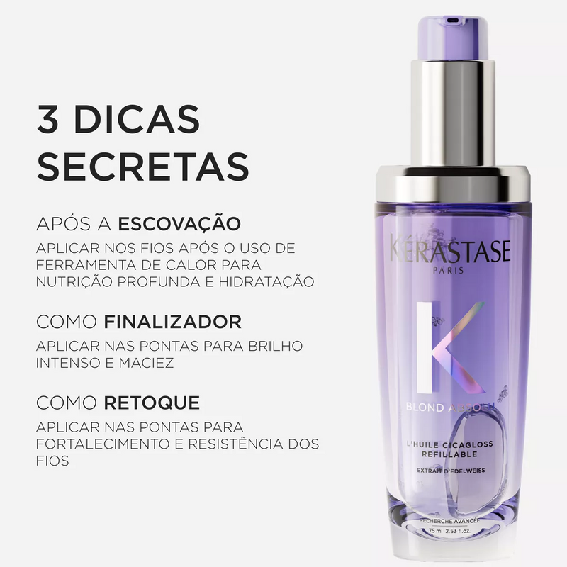 Óleo Capilar Blond Absolu L'Huile Cicagloss Frasco 75Ml Kérastase