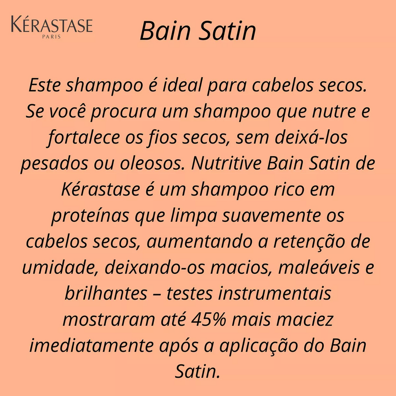 Shampoo Kérastase Nutritive Bain Satin 250 Ml