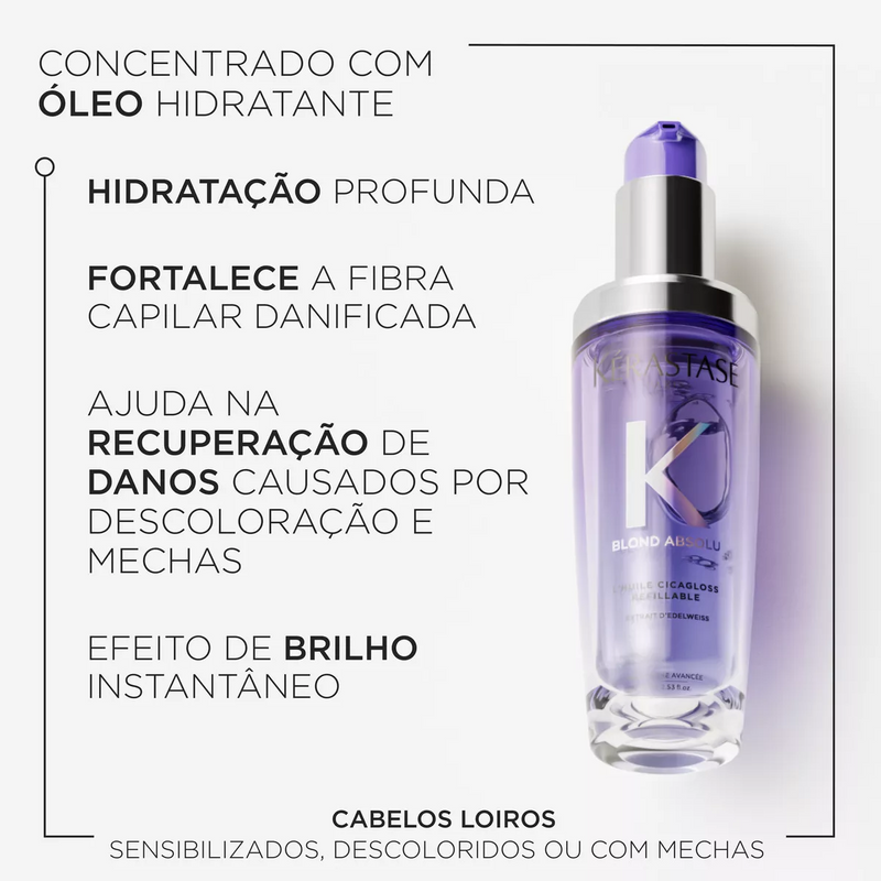 Óleo Capilar Blond Absolu L'Huile Cicagloss Frasco 75Ml Kérastase