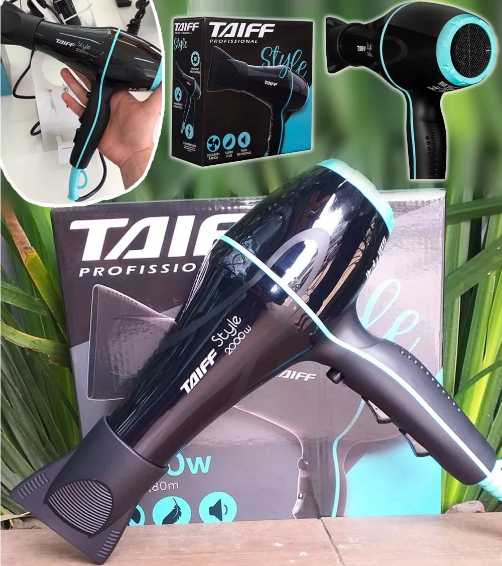 Secador Taiff Style 2000W Motor Ac Preto - 110V 127V