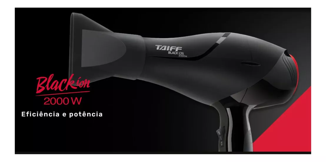 Taiff Black Ion Secador De Cabelo Profissional 2000W Cor Preto 110V