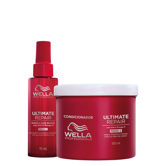 Kit Wella Ultimate Repair Leave-In 95ml e Máscara 2 produtos
