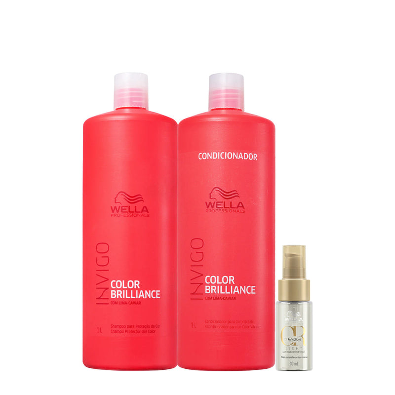 Kit Wella Professionals Invigo Brilliance Reflections Salon Oil Light 30