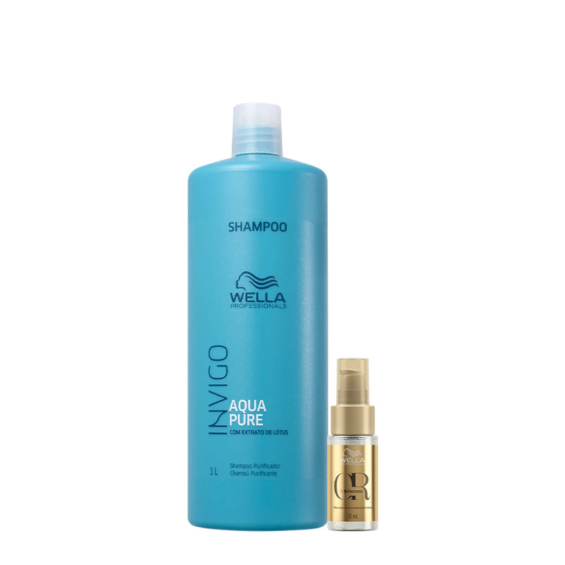 Kit Wella Professionals Invigo Aqua Pure Reflections Shampoo Oil 30