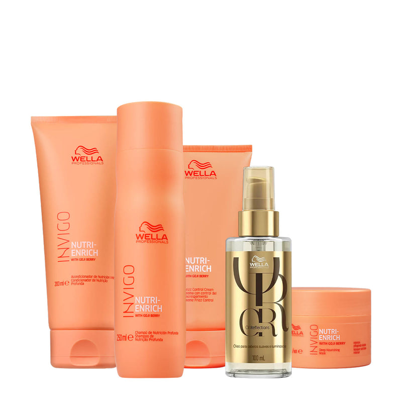 Kit Wella Professionals Invigo Enrich Reflections Home Care Leave-In Oil