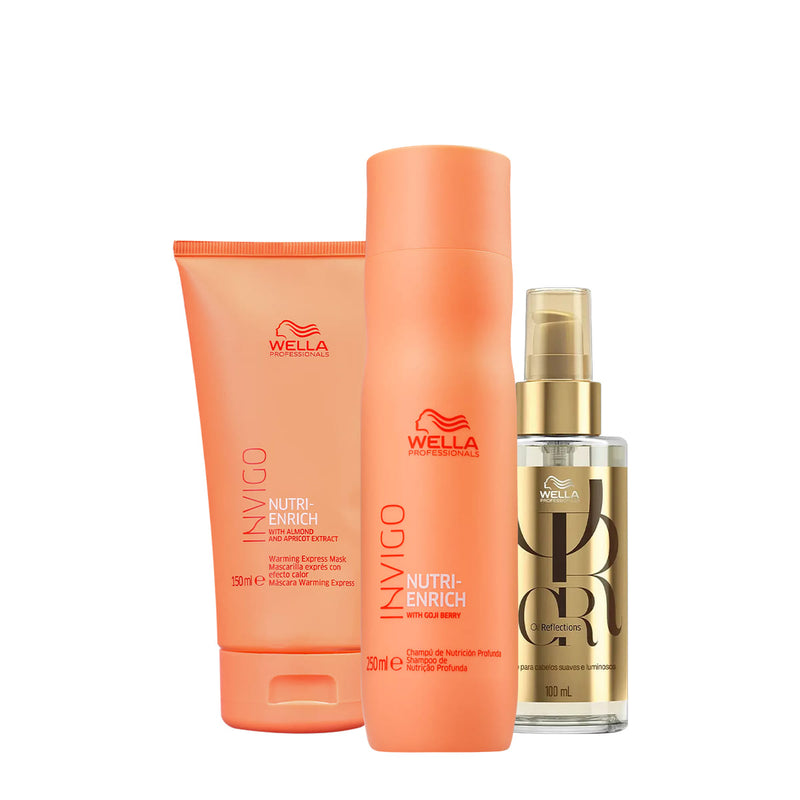 Kit Wella Professionals Invigo Enrich Warming Reflections Shampoo Leave-in Oil
