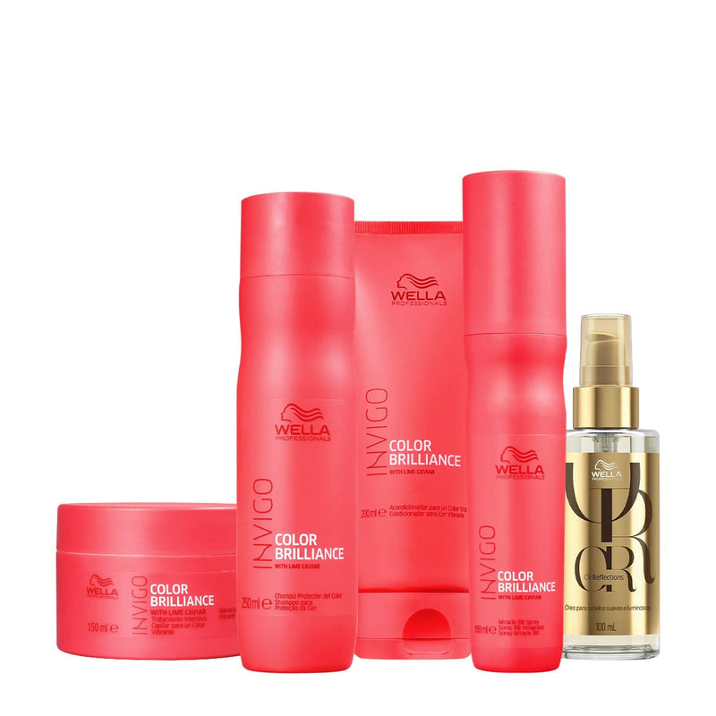 Kit Wella Professionals Invigo Brilliance Reflections Hair Care Total Oil 100 5 Produtos