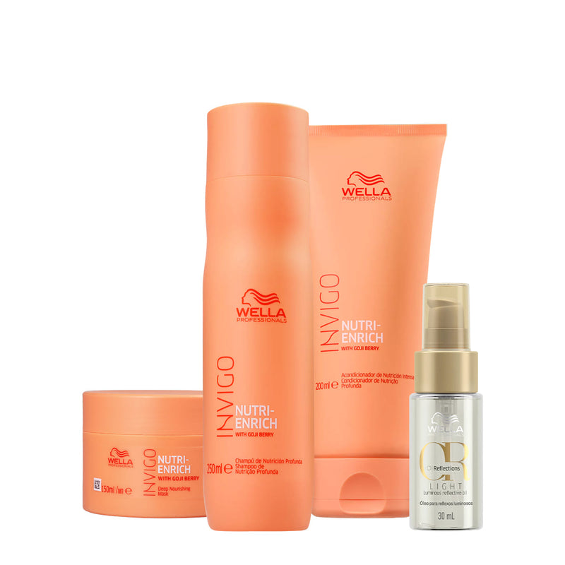 Kit Wella Professionals Invigo Nutri-Enrich Reflections Home Care Oil Light 30