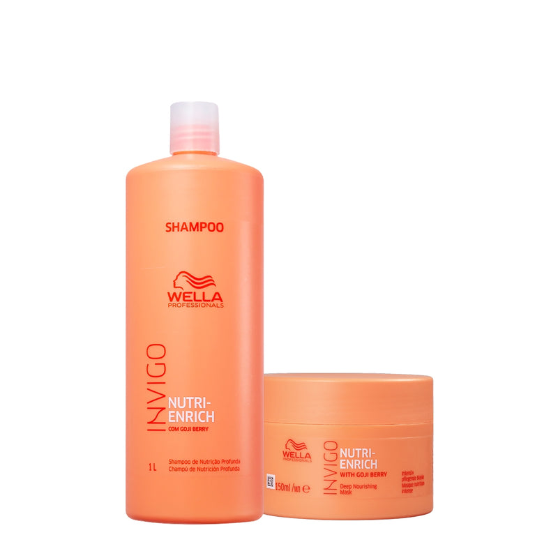 Kit Wella Professionals Invigo Nutri-Enrich Shampoo Máscara 150