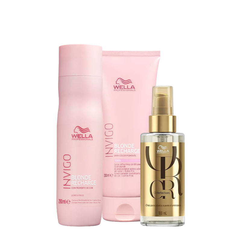 Kit Wella Professionals Invigo Blonde Recharge Reflections Duo Oil 100