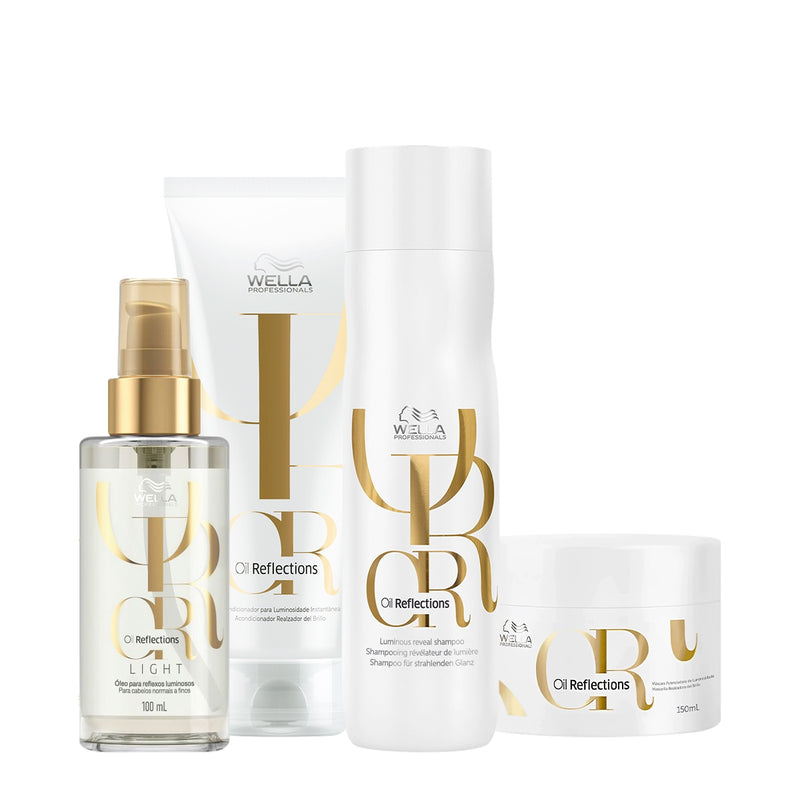 Kit Wella Professionals Oil Reflections Home Care Oil Light 100 4 produtos