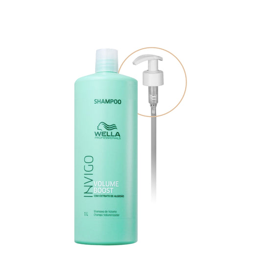 Kit Wella Professionals Volume Boost Invigo Shampoo Válvula Pump