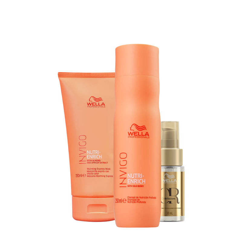 Kit Wella Professionals Invigo Nutri-Enrich Reflections Shampoo Máscara Oil 30