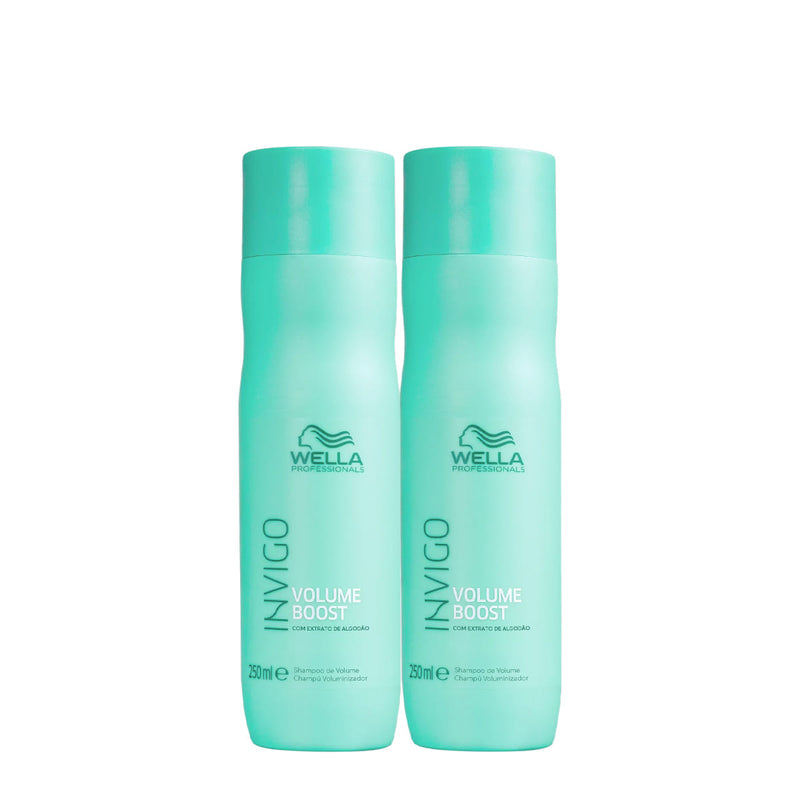 Kit Wella Professionals Invigo Volume Boost Crystal Shampoo 250 Extra 2 unidades