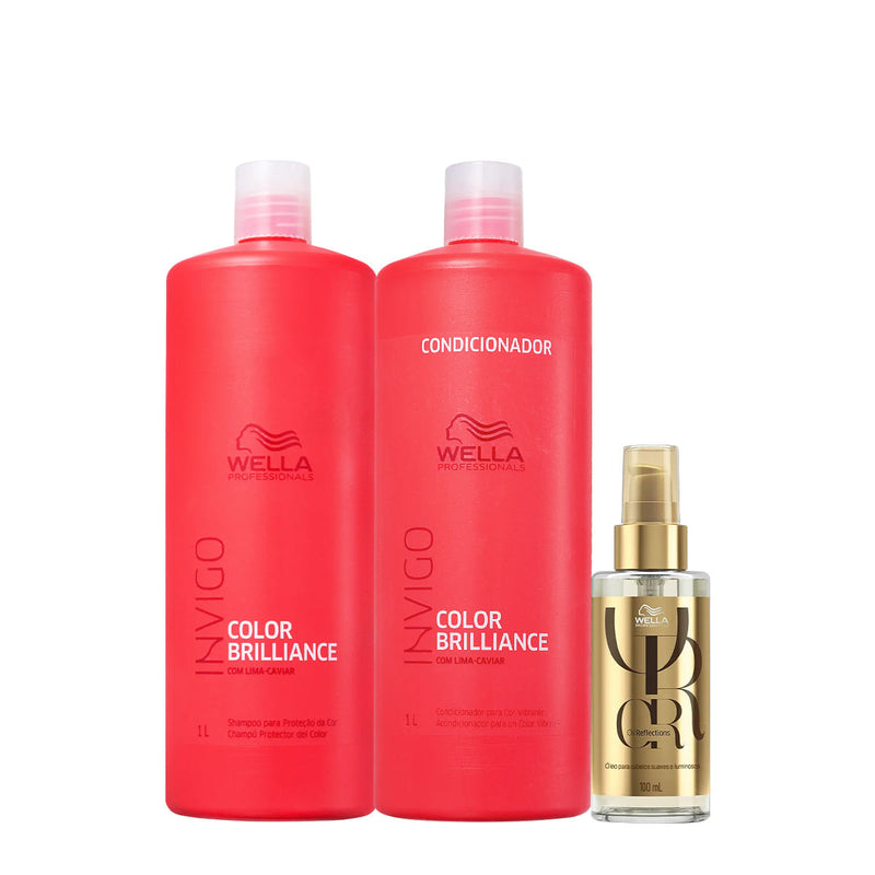 Kit Wella Professionals Invigo Brilliance Reflections 4 produtos