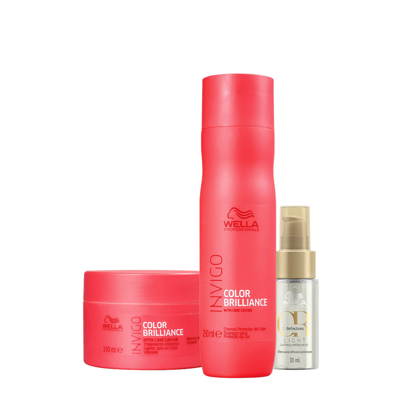 Kit Wella Professionals Invigo Brilliance Reflections Light 3 produtos