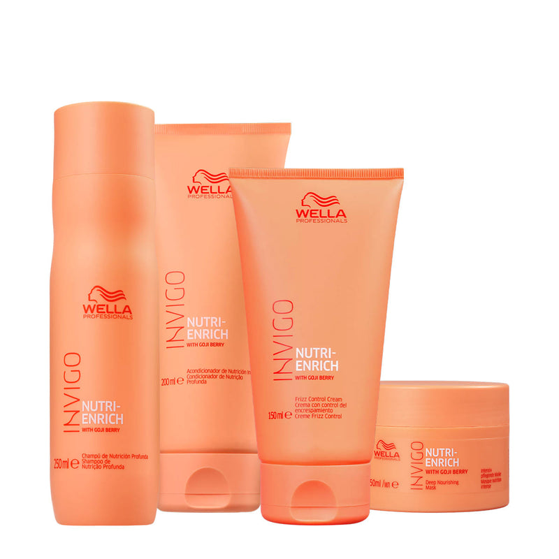 Kit Wella Invigo Nutri-Enrich Frizz Home Care Leave-in 4 produtos
