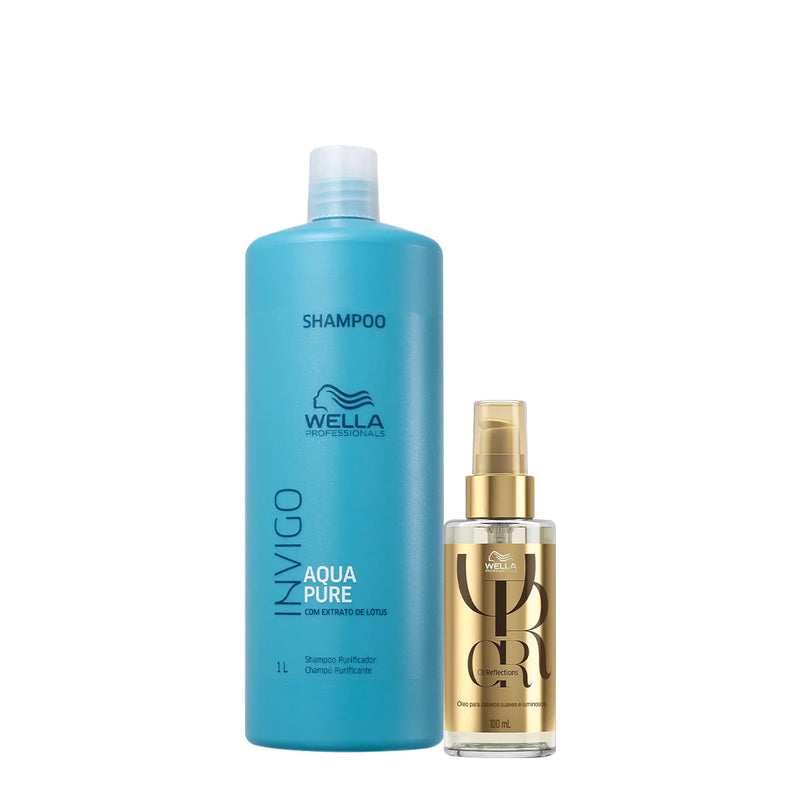Kit Wella Professionals Invigo Aqua Pure Reflections Shampoo Oil
