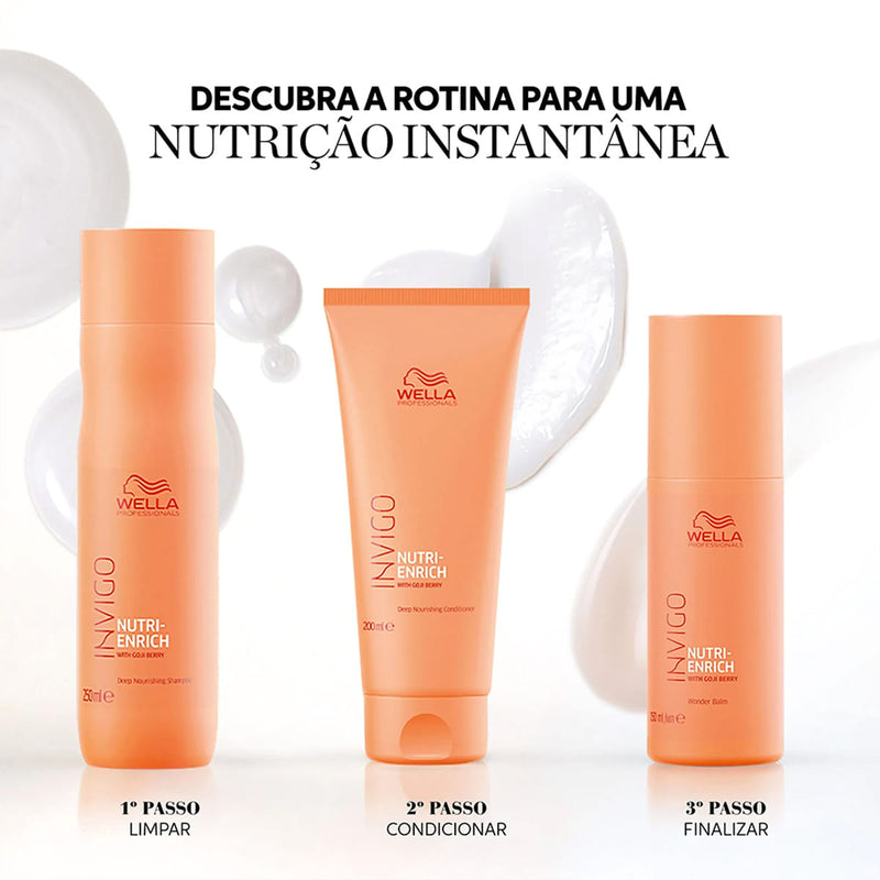 Kit Antifrizz e Nutrição Completa Wella Professionals Invigo Enrich Home Care Leave-in Oil Light