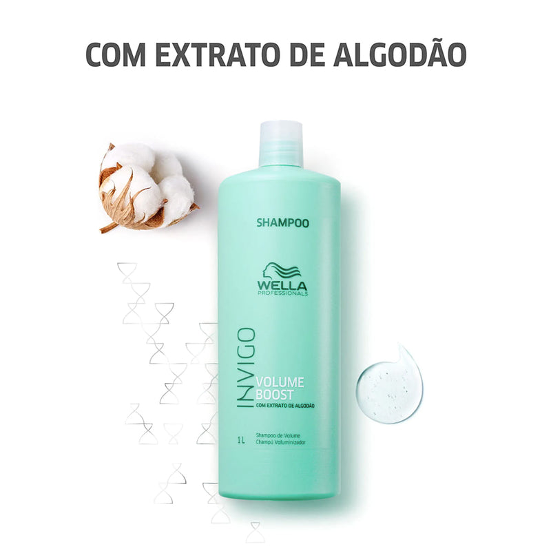 Kit Wella Professionals Invigo Volume Boost Crystal Shampoo Máscara 2 produtos
