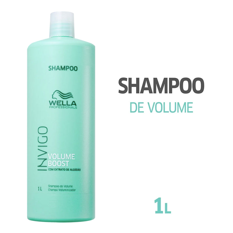 Kit Wella Professionals Volume Boost Invigo Shampoo Válvula Pump