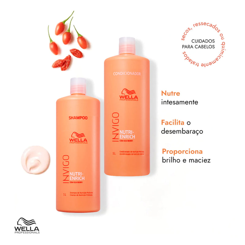 Kit Wella Professionals Invigo Enrich Reflections Salon Masc Leave-in Oil Light