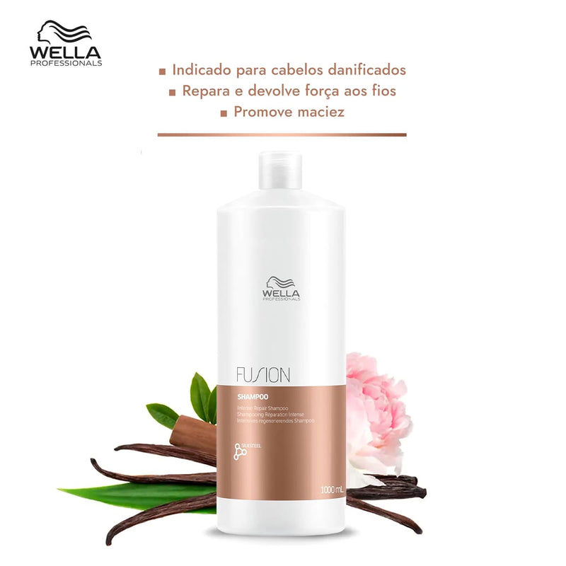 Kit Wella Professionals Shampoo  Máscara Oil  Fusion Reflections