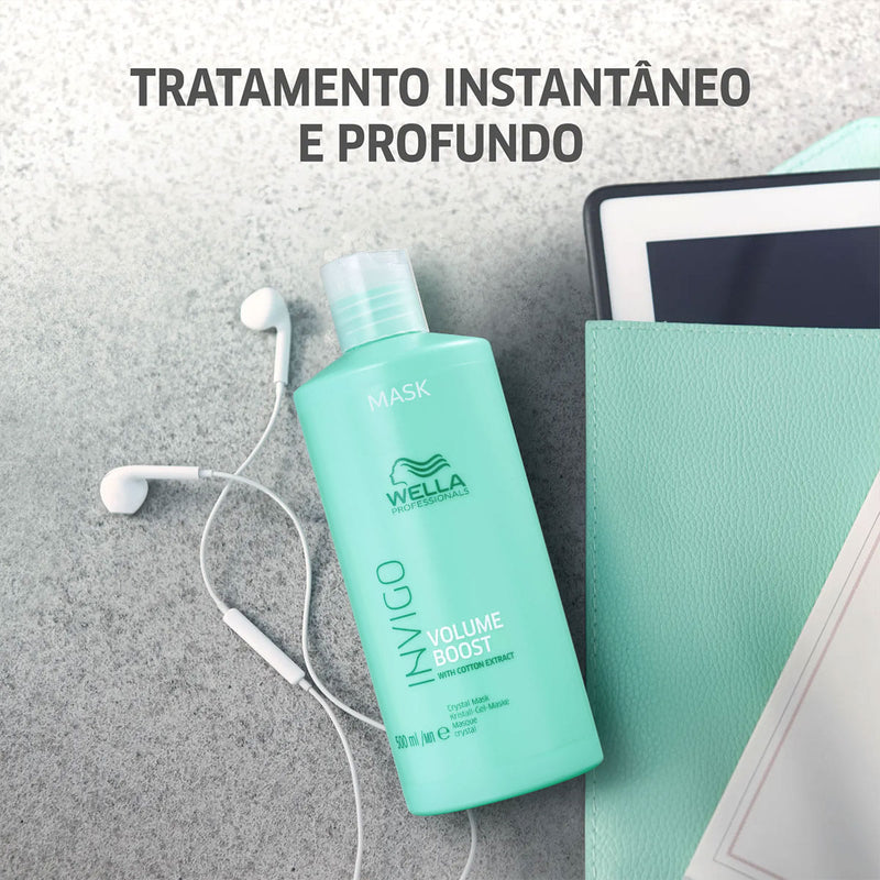 Kit Wella Professionals Invigo Volume Boost Crystal Shampoo Máscara 2 produtos