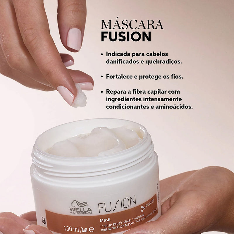 Kit Wella Professionals Shampoo  Máscara Oil  Fusion Reflections