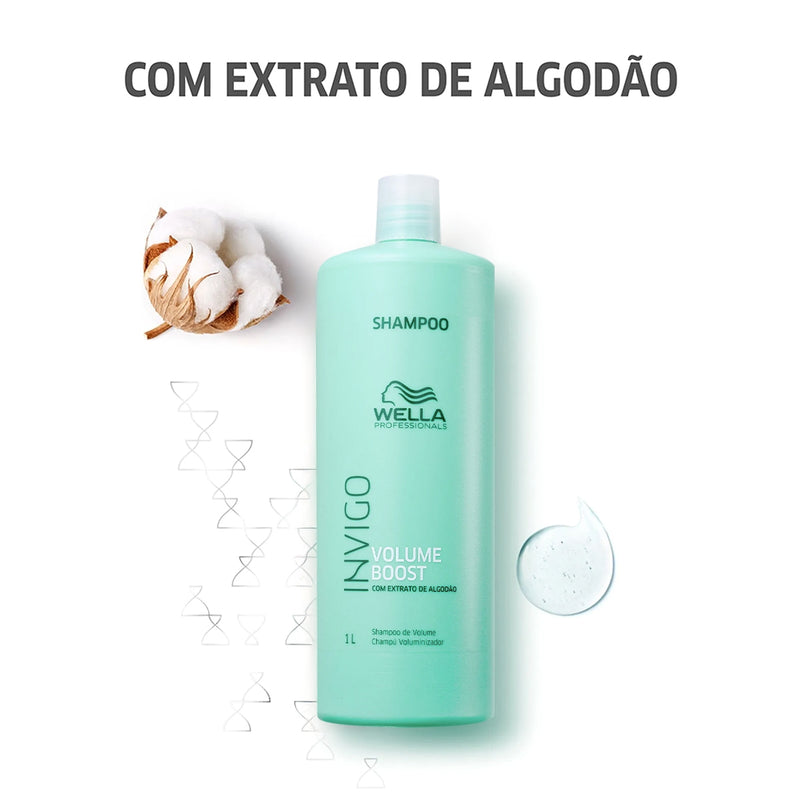 Kit Wella Professionals Volume Boost Invigo Shampoo Válvula Pump