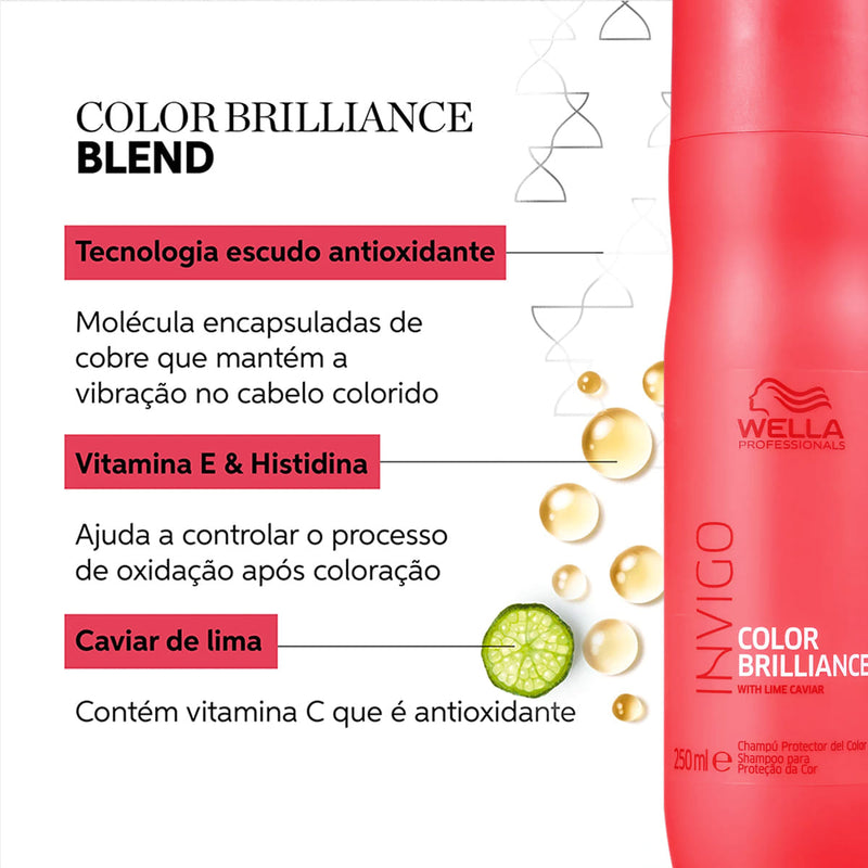 Kit Wella Professionals Invigo Color Brilliance Shampoo 250 Extra