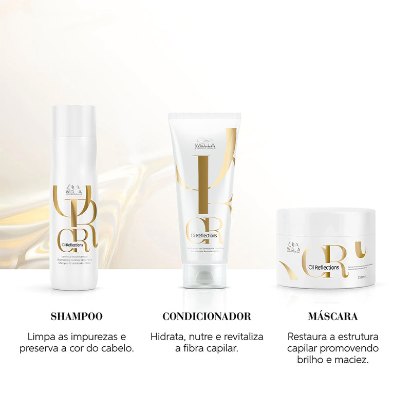 Kit Wella Professionals Oil Reflections  Shampoo  Máscara 150