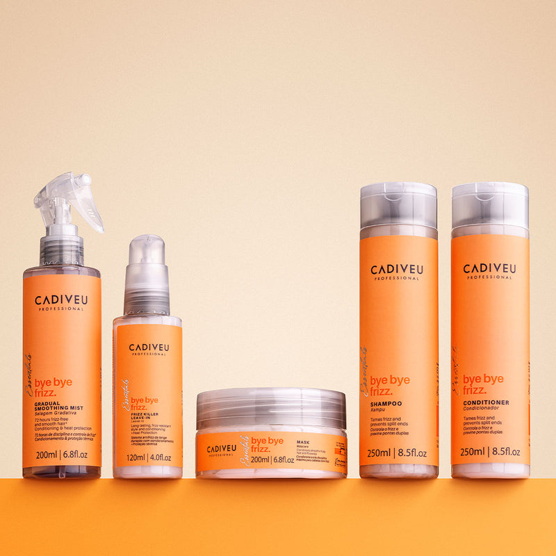 Kit Cadiveu Professional Bye Bye Frizz Selagem Gradativa Leave-In E Açai Oil (3 Produtos)