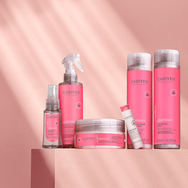 Kit Cadiveu Professional Essentials Glamour Shampoo Máscara Fluido E Açaí Oil 10 (4 Produtos)
