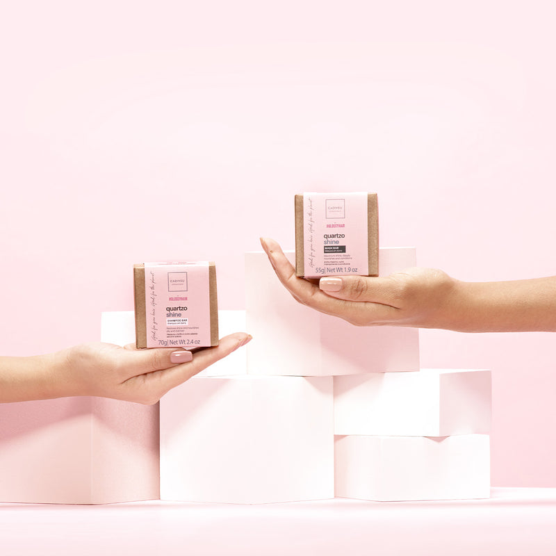 Kit Cadiveu Professional Essentials Quartzo Shine Shampoo Em Barra Máscara E Açaí Oil 110 (3 Produtos)