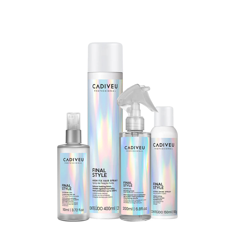 Kit Cadiveu Professional Final Style Óleo G Fluido Fixador E Spray Brilho (4 Produtos)
