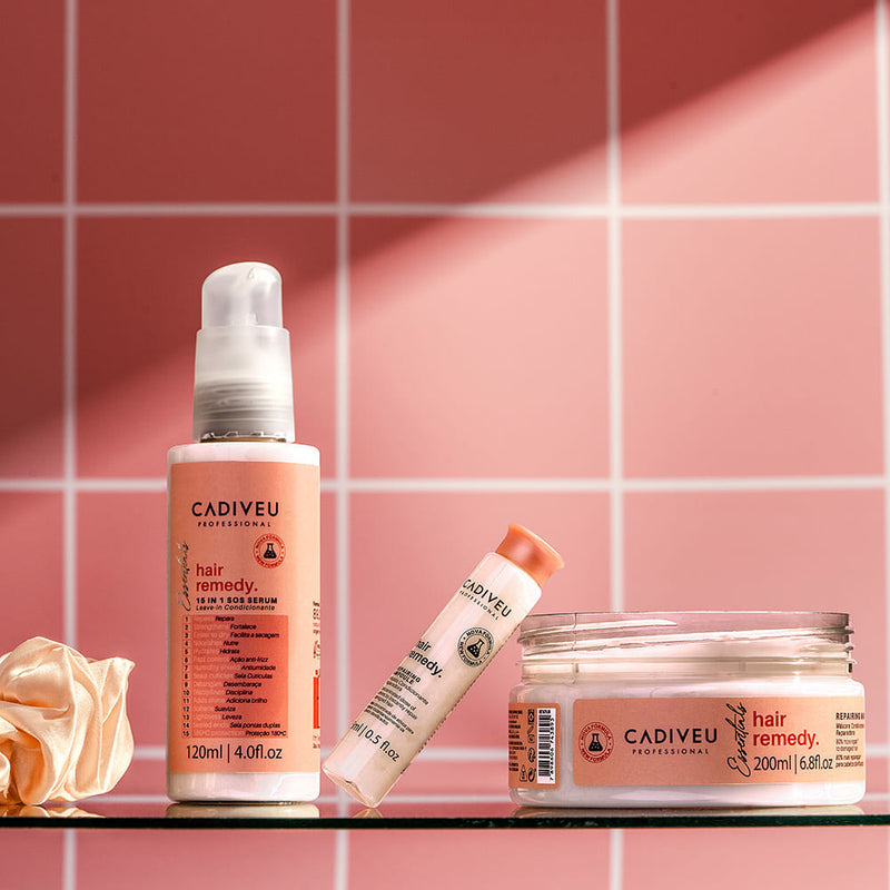 Kit Cadiveu Professional Hair Remedy Leave-In Ampola E Máscara (3 Produtos)