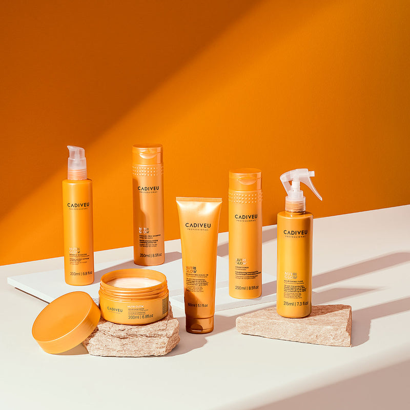 Kit Cadiveu Professional Nutri Glow Booster Fluído De Tratamento Pré Shampoo Açaí Oil 110 E Shampoo (3 Produtos)