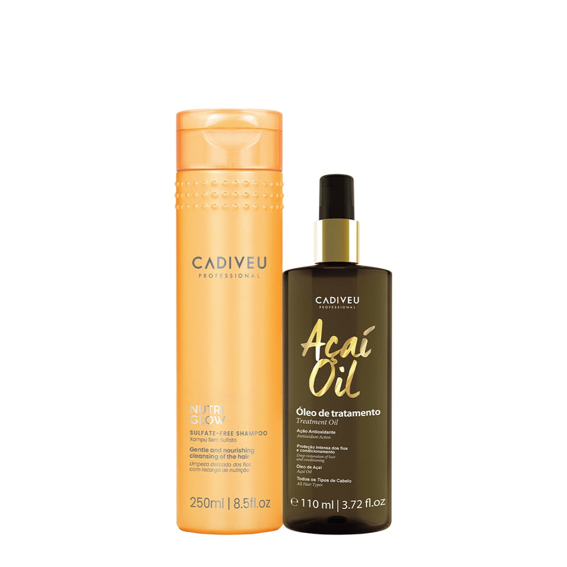 Kit Cadiveu Professional Nutri Glow Shampoo E Açaí Oil 110 (2 Produtos)