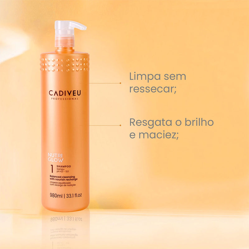 Kit Cadiveu Professional Nutri Glow Shampoo E Máscara Litro (2 Produtos)
