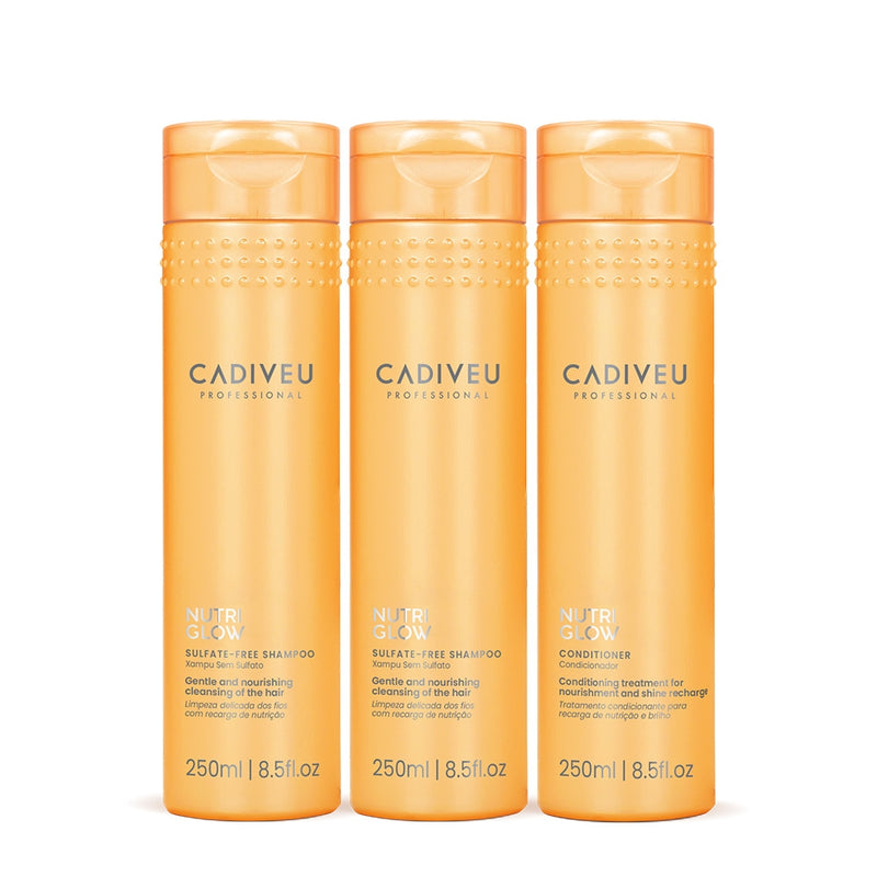 Kit Cadiveu Professional Nutri Glow Shampoo Extra E Condicionador (3 Produtos)