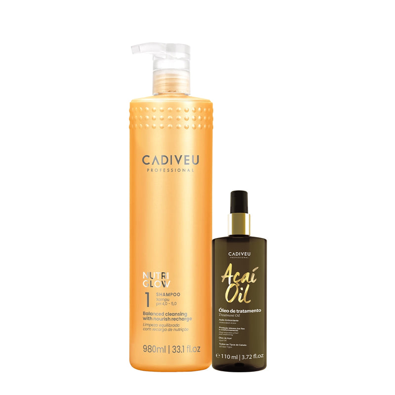 Kit Cadiveu Professional Nutri Glow Shampoo G E Açaí Oil 110 (2 Produtos)