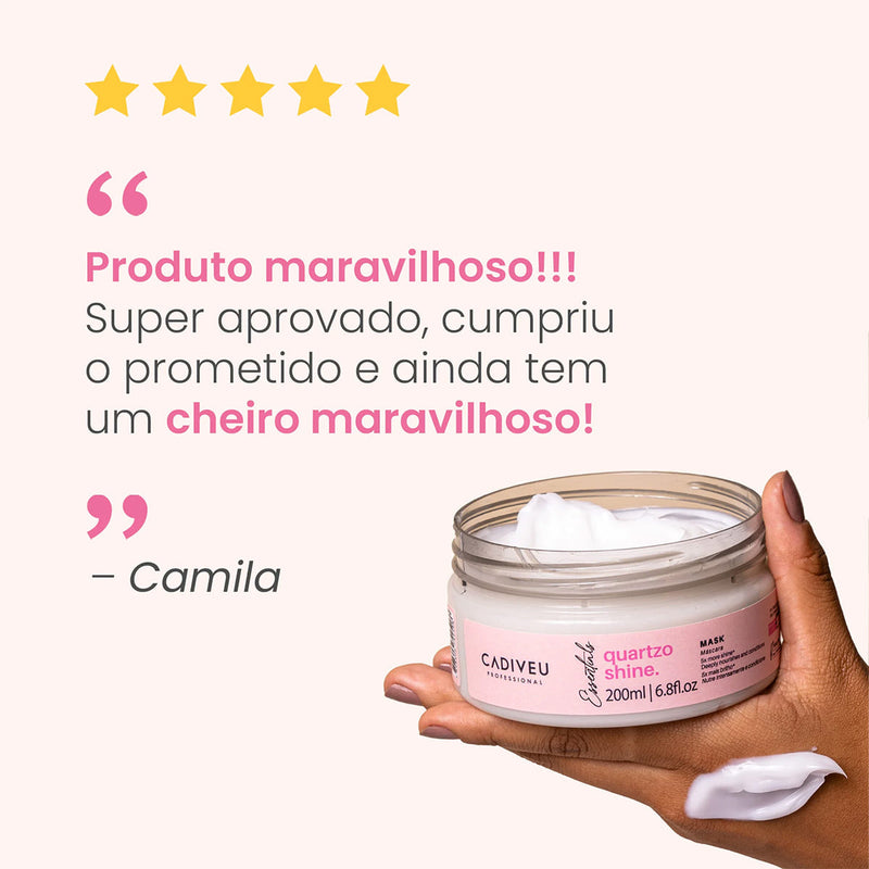 Kit Cadiveu Professional Quartzo Shine Home Care Total E Supreme Final Style Oil (5 Produtos)