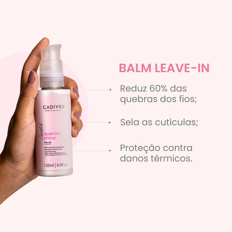 Kit Cadiveu Professional Quartzo Shine Home Care Total E Supreme Final Style Oil (5 Produtos)